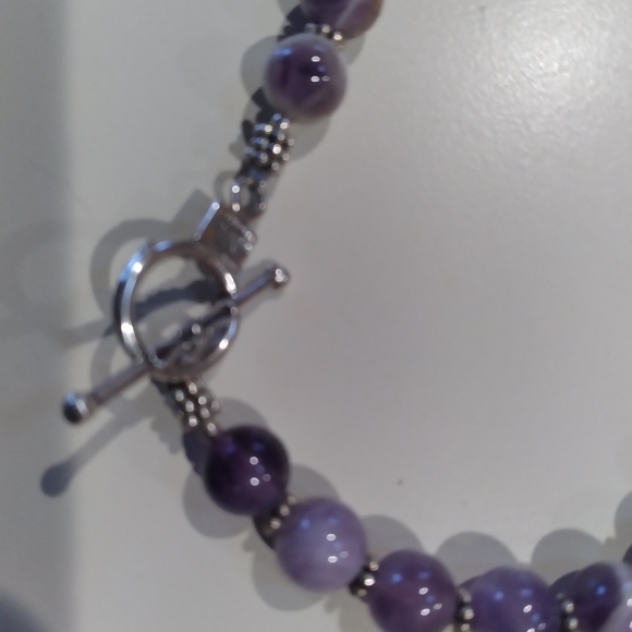 ❤️🎁 925 S/S Chevron Amethyst Graduated 28" Necklace Genuine & Beautiful! 😯 - Picture 12 of 15